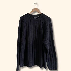 GH Bass Men's 100% Cotton Black Sweater Size XXL